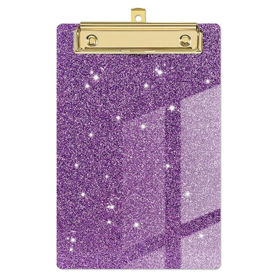 Pink Glitter Writing Clip Board, Flat Metal Ideal | SAMAG