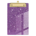 Pink Glitter Writing Clip Board, Flat Metal Clip, Ideal for Office, Classrooms, Acrylic Clipboards