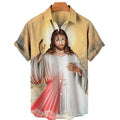 God Jesus Mary Hawaiian Shirts For Men's Crucified | SAMAG