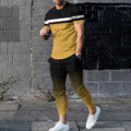 Summer fashion men's T - shirt suit sportswear 3D printed short sleeved T - long pants street wear 2 - piece - View 4 | SAMAG