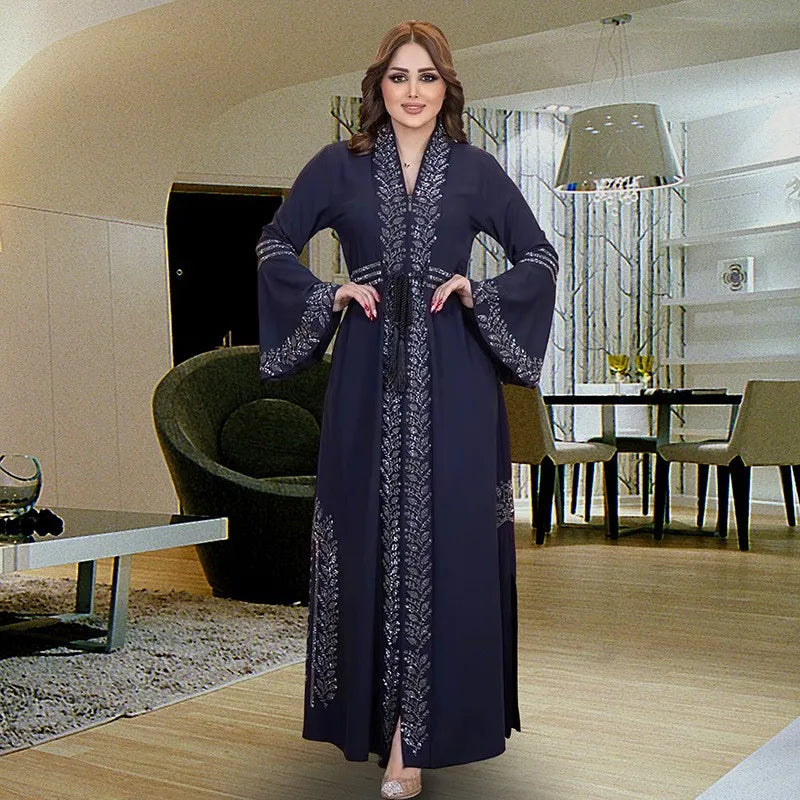 Summer Women's Clothing Open Abaya Bell Sleeves Long | SAMAG