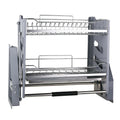 304 stainless steel Kitchen Hanging cabinet dishes pull basket double layer Damping hydraulic lifting drawer - View 2 | SAMAG