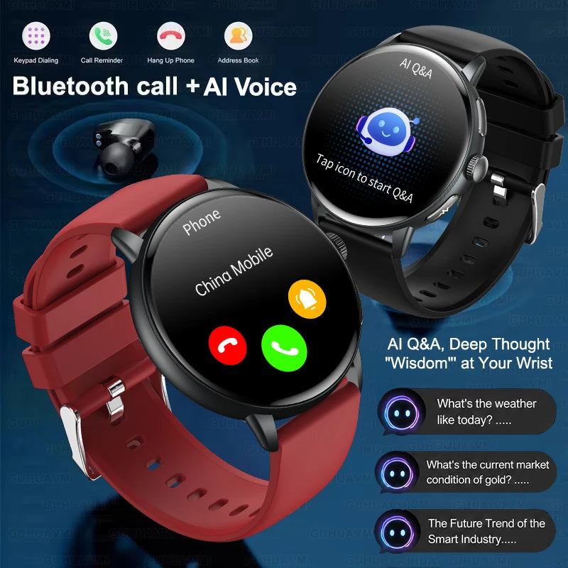 2026 New AI Accurate Diagnosis Body Fat Uric Acid BP ECG SmartWatch HD AMOLED Screen call Sport Health Smart watch For Men women