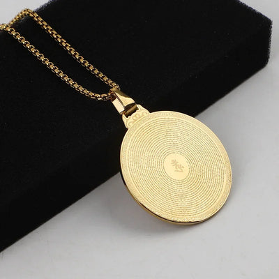 Vintage Stainless Steel Buddha Plaque Scripture Necklace | SAMAG