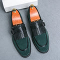 Men's Dress Loafers With Tassels Decor, Fashionable Shoes