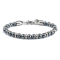 2026 Classic 6mm Tiger Eye Stone Hematite Beaded Bracelet Adjustable Stainless Steel Chain Bracelet for Men Women Jewelry Gifts