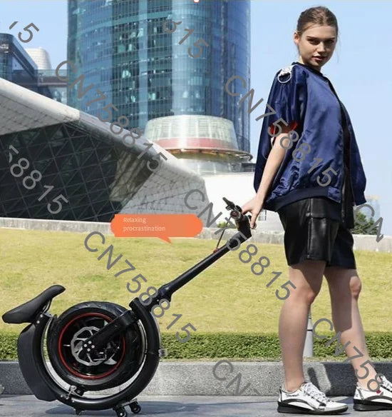 Ultra Lightweight Portable Mini Electric Vehicle with Battery, Men Women Commuter Transport，Folding Electric Car for Adults