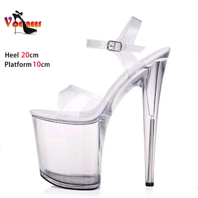 Summer Sandals Women 13 15 17 20cm High Heel Crystal Thin | SAMAG