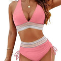 Women's Shoulder High Waist Split Bikini Swimwear | SAMAG