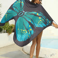 Women Sexy Beach Skirt Butterfly Print Wrap Cover Up Elegant Seaside Vacation Outfit Lightweight Summer Beachwear Fashion Soft