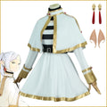 Sousou No Frieren Cosplay Costume Wig  Anime Figures Magician Dress Elf Ear Accessory Halloween Party  for Women Adults kids