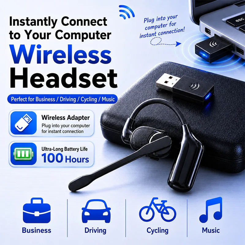 V1-3 Business Earphones with Charging Compartment Wireless Headphones Hanging Ear Bluetooth Earphones Single Ear with Detachable