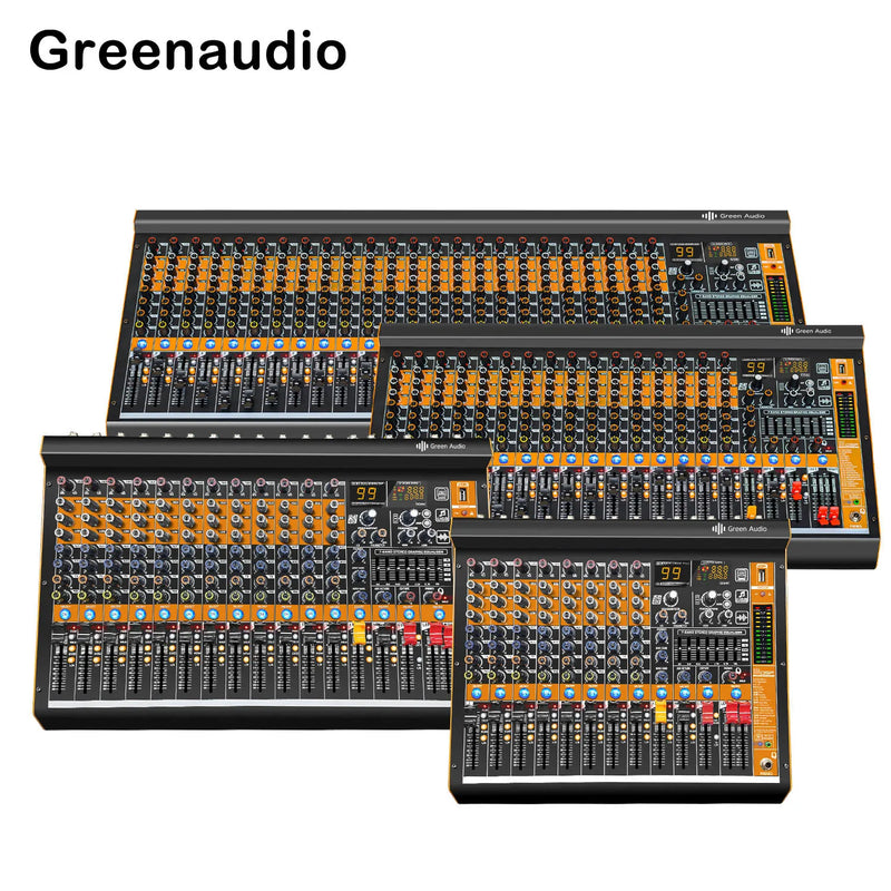 GAX-MV24 professional 24 channel dj audio mixer with reverberation effect conference stage performance mixer bar audio DJ