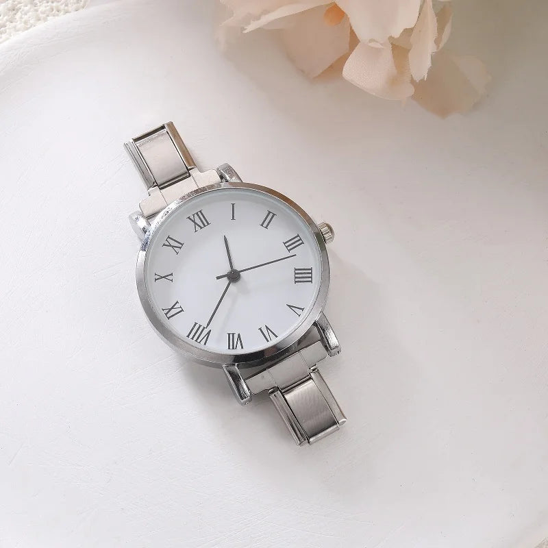9MM Titanium Stainless Steel Bracelet for Women Men Watch Bracelet DIY Making Italian Charm Link Bracelets Replacement Fashion