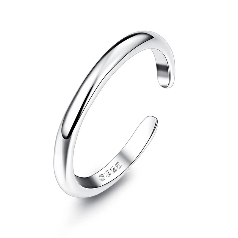Fansilver S925 Sterling Silver Toe Rings for Women Adjustable White Gold Plated Flower Cz Snake Twist Opal - Visuel 7 | SAMAG