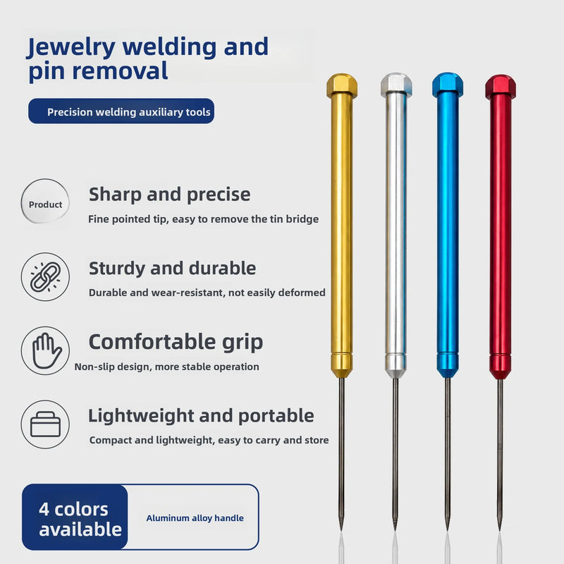 Heat Resistant Soldering Pick Tool Anti Scorch Welding Needle with Insulated Handle for Jewelry Metal Gold Silver Repair DIY