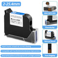 Prime TIJ Cartridge 25.4mm Inkjet Printer Cartridge Black Red Yellow Blue Green Original Fast Drying Water-proof Solvent Ink