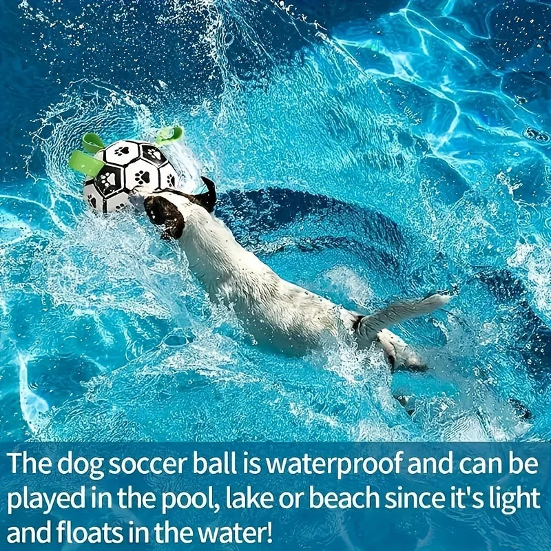 Interactive Dog Soccer Ball, Durable and Tear-Resistant Pet Soccer Ball, Outdoor Retrieval Training Ball for Dogs