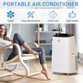 Portable Air Conditioners, 15000 BTU Air Conditioner for 850 Sq. Ft, Dehumidifying & Fan, Quiet Operation and Easy Mobility, Remote Control for Home & Office, Black Top
