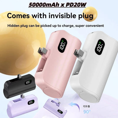 Mini Capsule 50000mAh High Capacity Power Bank Portable | SAMAG