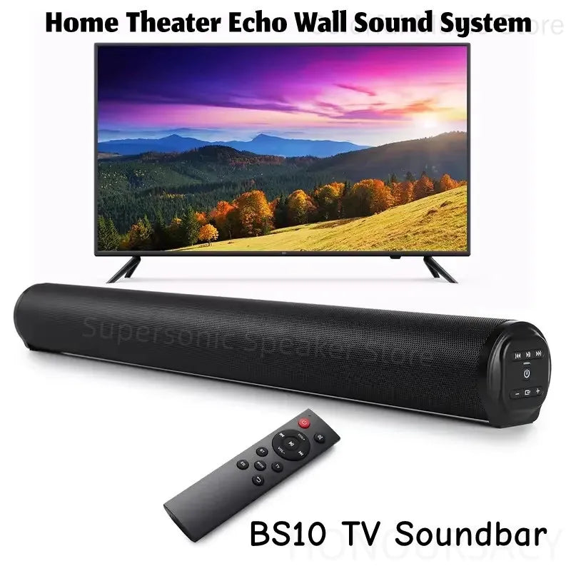 NEW Soundbar Blaster Bluetooth Speaker Desktop Home TV Outdoor Super Power Sound TV Projector Subwoofer Portable Sound Bar BS-10