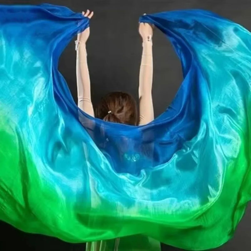 Belly Dance Veils Light Texture Gradient Color Veil Shawls 250cmx120cm Latin Belly Dance Shawls Costumes Accessories