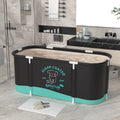 Deep Soaking Spa Barrel Home Use Lightweight Easy Drain Large Foldable Bath Tub Portable Collapsible Adult Foldable Bathtub