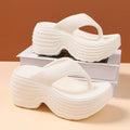 Women's Clip Toe Platform Flip Flops Summer Lightweight Soft Sole EVA Slippers for Women Thick Sole Non Slip Beach Shoes Slides