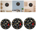 Wall Hanging Clock Car Wheel Theme Arabic Numerals Aesthetic Simple Timepiece Wall Decor Silent Movement for Dining Room Bedroom