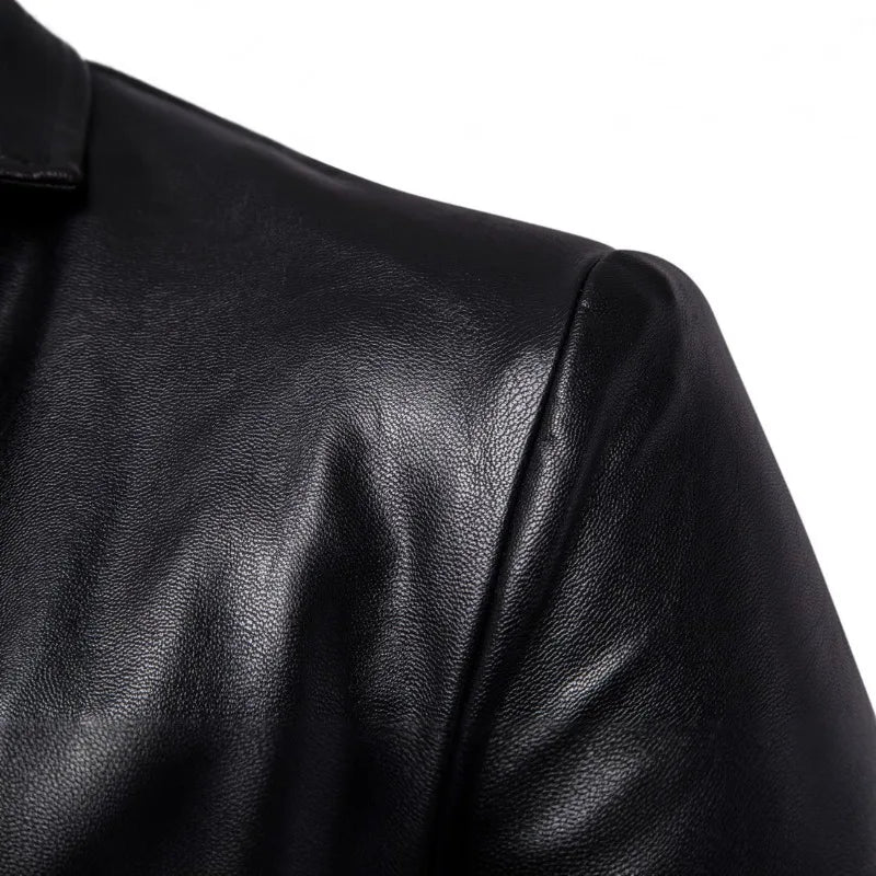 Spring and Autumn new men's leather jacket, British men's locomotive leather jacket