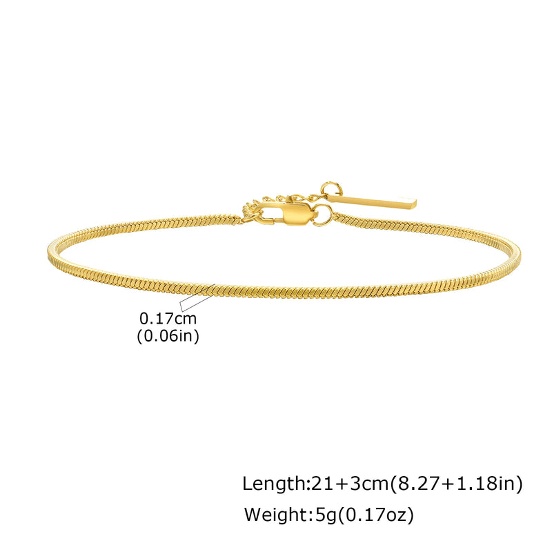 Gold Color Men's Chain Bracelet, Hip Hop Stainless Steel Chunky Wristband, Rock Punk Jewelry Gift for Dad - Visuel 21 | SAMAG