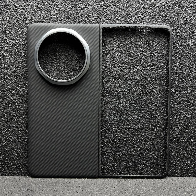 Suitable for Honor Magic V5 Mobile Phone Case, Thin Kevlar Aramid Fiber Magic V5 Carbon Fiber Protective Case, Center Shaft Full-Coverage