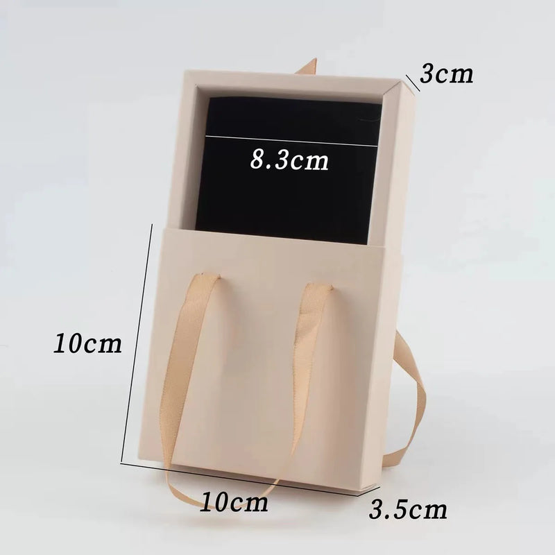 Drawer Paper Jewelry Box For Earrings Ring Pendant Bracelet Necklace Storage Display Case Portable Jewelry Packaging Box  New