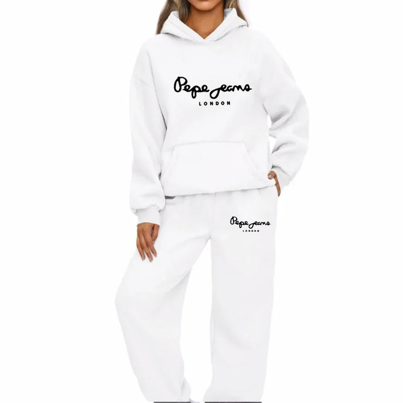 2026 Womens Print Hooded Sweatshirts Suit High Quality Hot Sales Outfits Clothing Fashion Casual Jogging Pants Sets