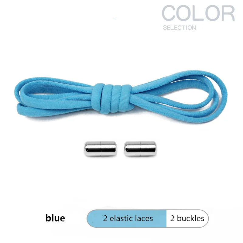 1 Pair Quick Locking Shoelaces Without Ties Elastic Laces Sneaker Widened Oval No Tie Shoe Laces Kids Adult Shoelace for Shoes