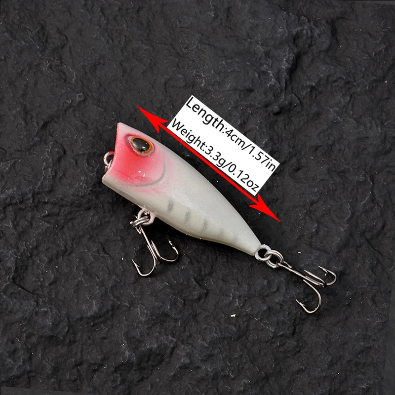 Mini Popper Crankbaits Fishing Lures Set 3d Eyes Fish | SAMAG