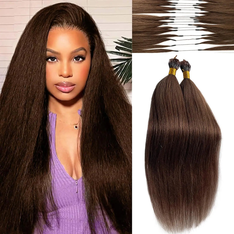 #4 Brown Straight Crochet Human Hair 26 Inch 100% Unprocessed Brazilian Virgin Hair Feather Crochet Human Hair 4 Pack 240G Chocolate Straight Human Crochet Hair Extensions