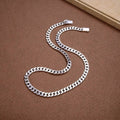 100% S925 Sterling Silver Necklace Bracelet Punk Jewelry Never Fade Carry certificate Men Women Gifts - Visuel 2 | SAMAG