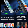 UYUXIO Strong Magnetic Wireless Car Phone Charger Adapter 15W Air Vent Car Phone Holder for iPhone 16 15 14 13 Pro Max Plus 12