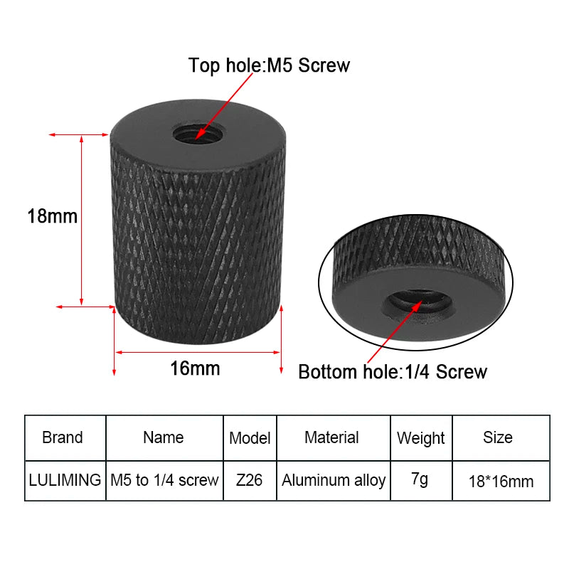 1/4 Female to Female 1/4 3/8 M4 M5 M6 M8 M10 Camera Screw Tripod Ball Head Conversion Screw for Camera Photo Studio Accessories