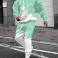 The new men's set for Spring and Autumn features street fashion casual comfort and soft 3D gradient pattern - View 3 | SAMAG