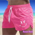 2026 Summer New Men's Smiling Face Printed Design Sports Shorts Outdoor Leisure Breathable Speed Drying Basketball Beach Shorts