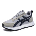 Breathable Multi-Material Flat Heel Running Shoes Soft Bottom Agan Style Youth Mesh up Sneakers Casual Low Top Shoes