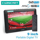 LEADSTAR D9 9 inch Portable TV DVB-T2 ATSC ISDB-T tdt DTT Digital and Analog mini small Car Television Support TF MP4 H.265 AC3