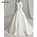 Lakshmigown Off The Shoulder Crepe Satin A - Line Bridal | SAMAG