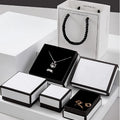 1pcs Kraft Gift Boxes Black White Paper Small Case Cardboard Rings Earrings Bracelet Necklace Jewelry - Visuel 5 | SAMAG