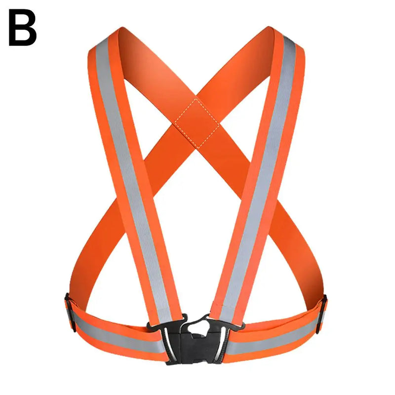 New Highlight Reflective Straps Night Running Riding Clothing Vest Adjustable Safety Vest Elastic Band For Adults and Children