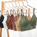 Kit 4 Women Seamless Bra Set, Sexy Beautiful Back Cotton Bra Comfortable Breathable Padded Bra Underwear