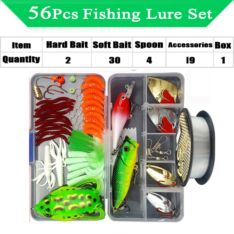 Fishing Lure Kit Soft and Hard Bait Set Gear Layer Minnow | SAMAG