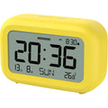 Digital Alarm Clock with LCD Display Battery Operated Desk Clock for Bedroom Temperature Date Week Display Snooze Backlight